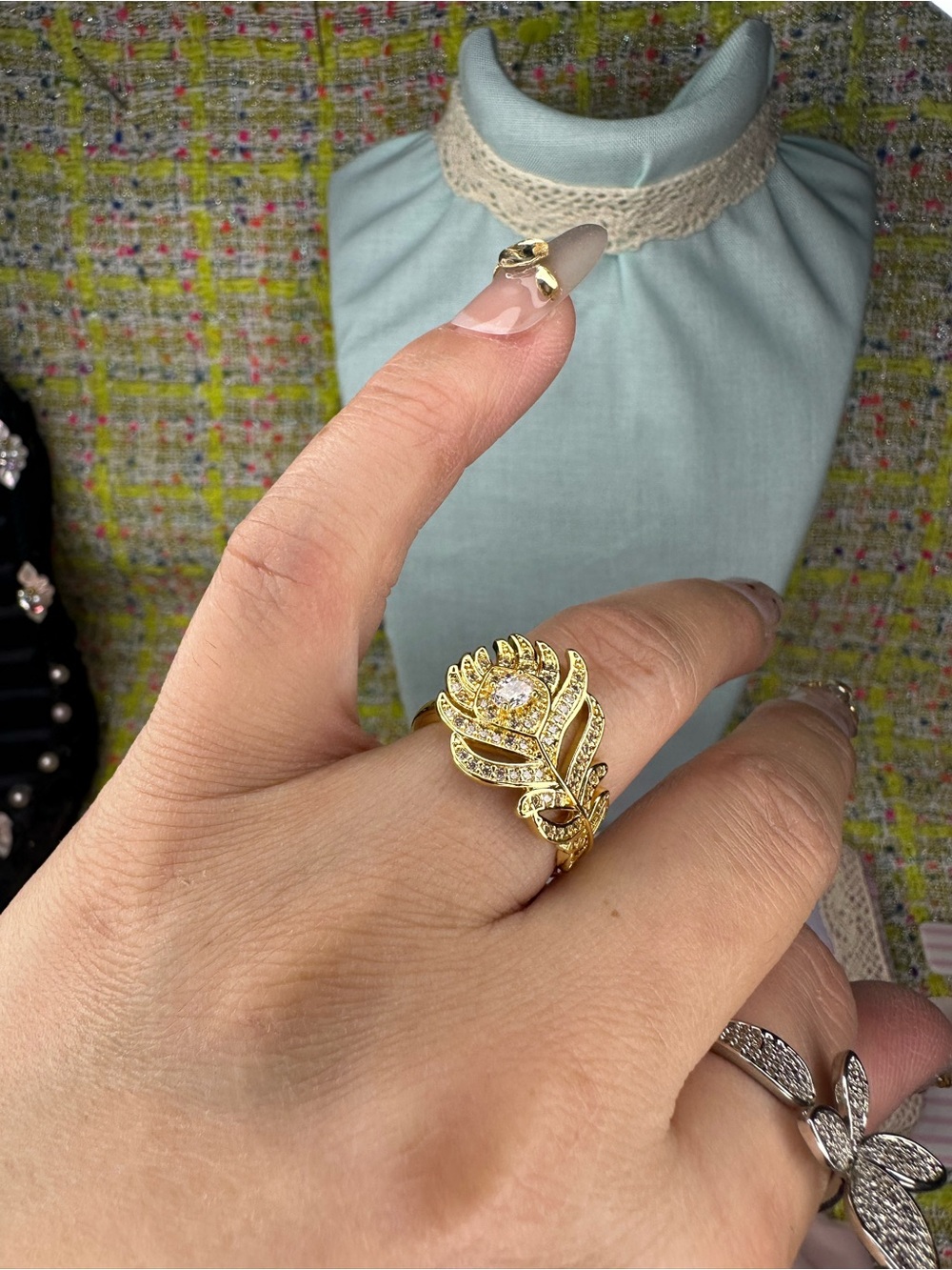 Gold Leaf Statement Ring - Women Jewelry